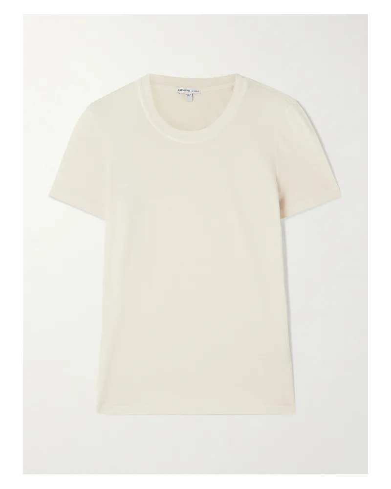 James Perse Vintage Boy T-shirt Aus Baumwoll-jersey - Creme Creme