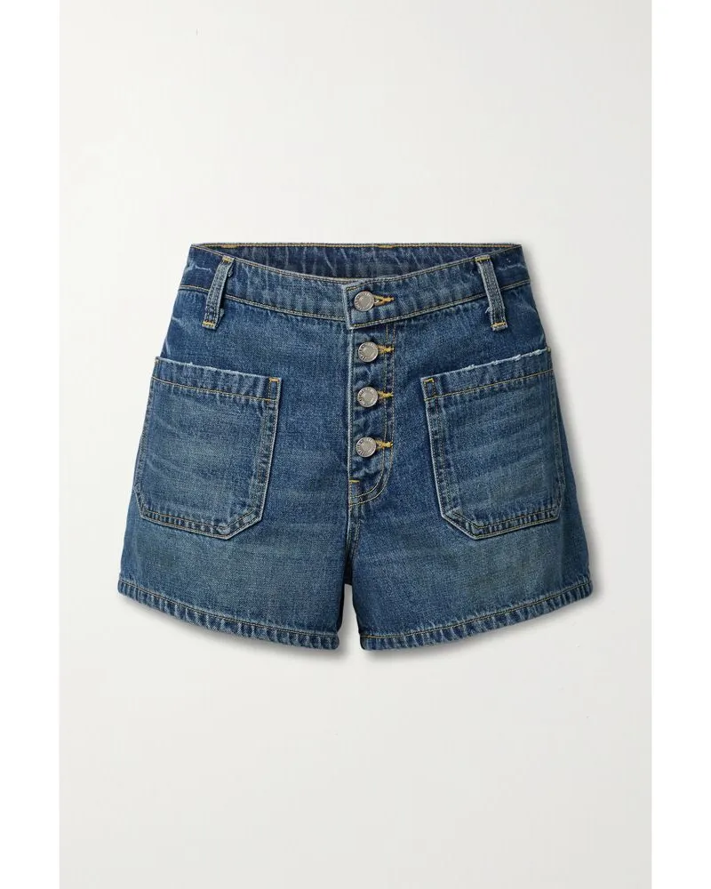 Nili Lotan Mollie Jeansshorts In Distressed-optik - Blau Blau