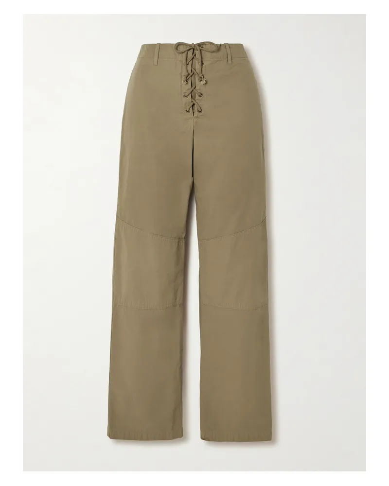 Fortela Hose Mit Geradem Bein Aus Beschichteter Baumwolle Mit Kordeln - Neutral Neutral