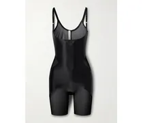 Spanxshape™ Satin-x™ Open-bust Mid-thigh Bodysuit - Black