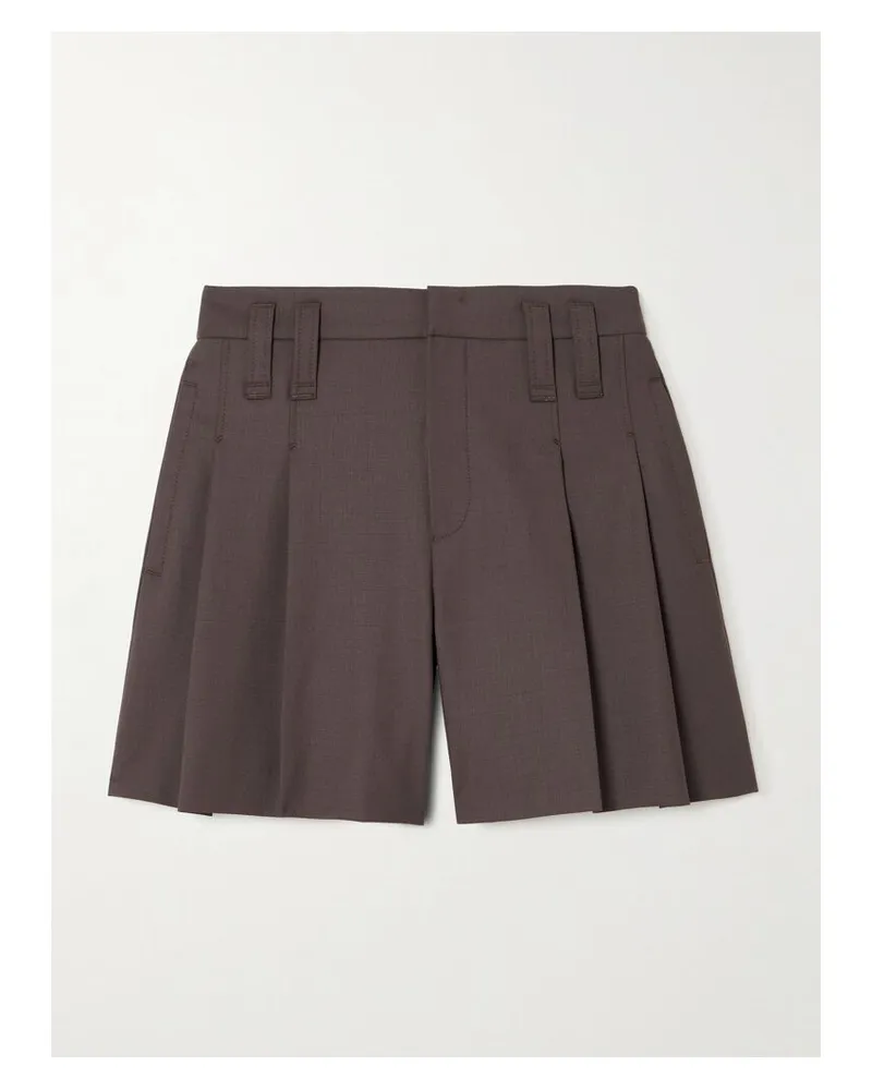 Brunello Cucinelli Bundfaltenshorts Aus Einer Wollmischung - Braun Braun