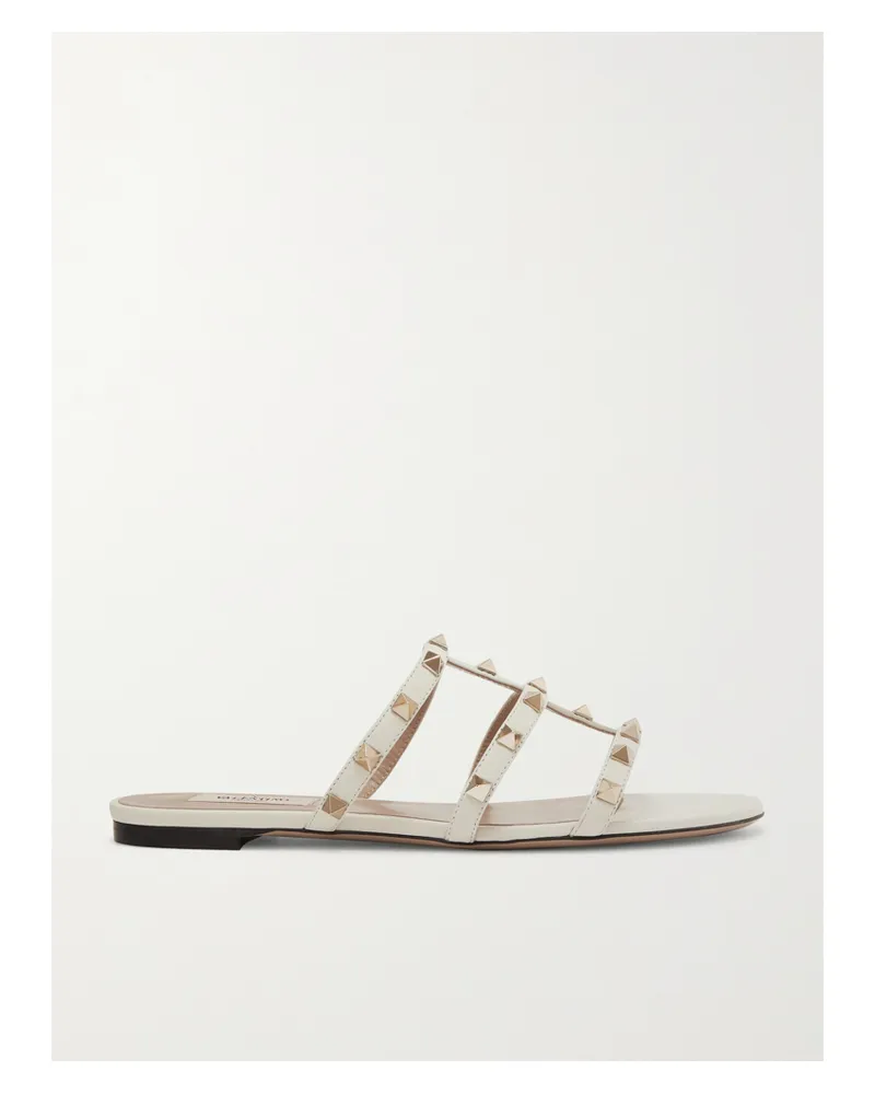 Valentino Garavani Rockstud Sandalen Aus Leder - Elfenbein Elfenbein