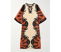 Mother Kaftan Aus Bedrucktem Seiden-twill - Creme