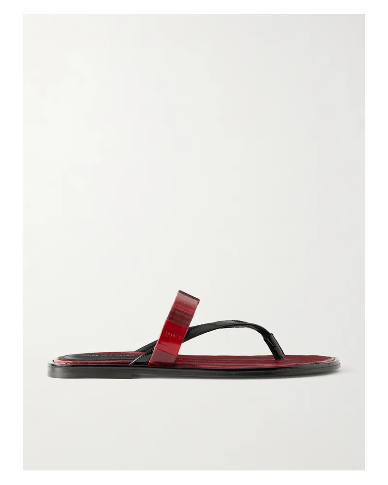 Dries van Noten Patchwork Leather Sandals - Red Red