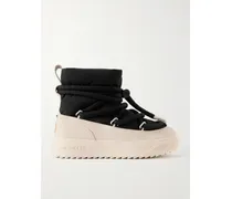 Monpulse Wattierte Schnürstiefel Aus Shell - Schwarz