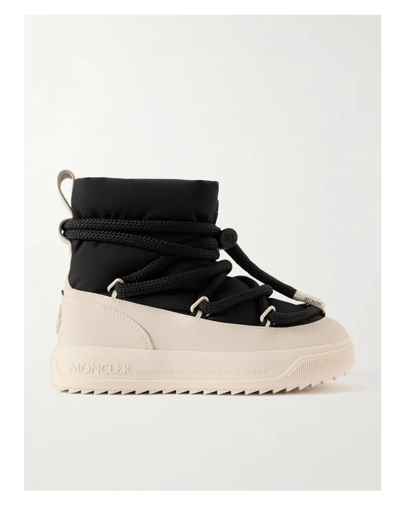 Moncler Monpulse Wattierte Schnürstiefel Aus Shell - Schwarz Schwarz