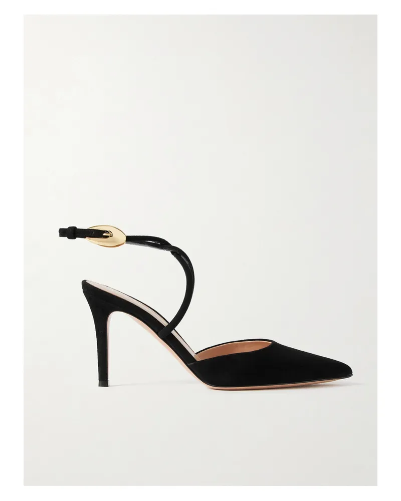 Gianvito Rossi Jungle Mamba 85 Suede Pumps - Black Black