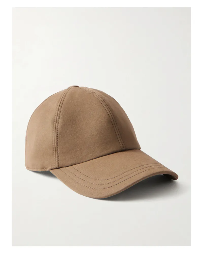 The Row Caspian Cotton And Cashmere-blend Baseball Cap - Unknown Unknown