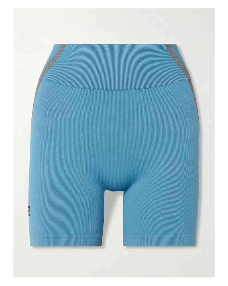 ON Studio Shorts Aus Geripptem Stretch-material - Blau Blau