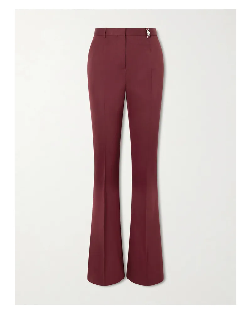 Versace Schlaghose Aus Stretch-wolle Verkürzte - Burgunder Burgunder