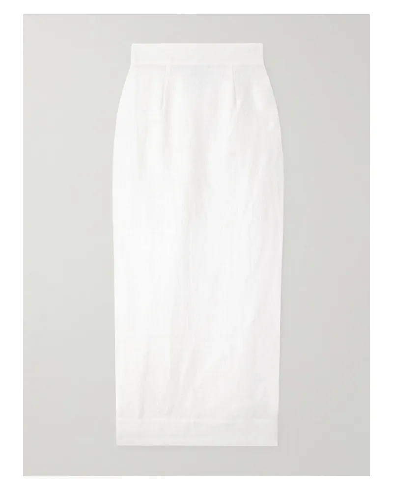 Posse Emma Linen Midi Skirt - Neutrals Neutrals