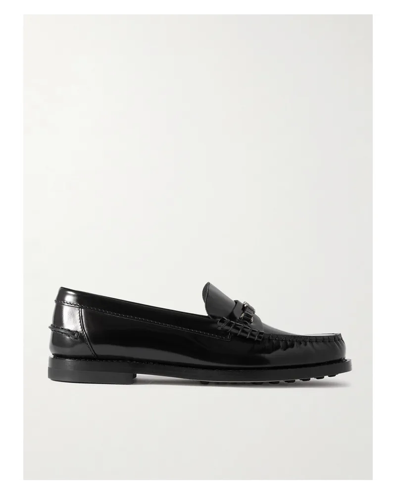 TOD'S Iniez Loafers aus Leder mit Verzierung Schwarz