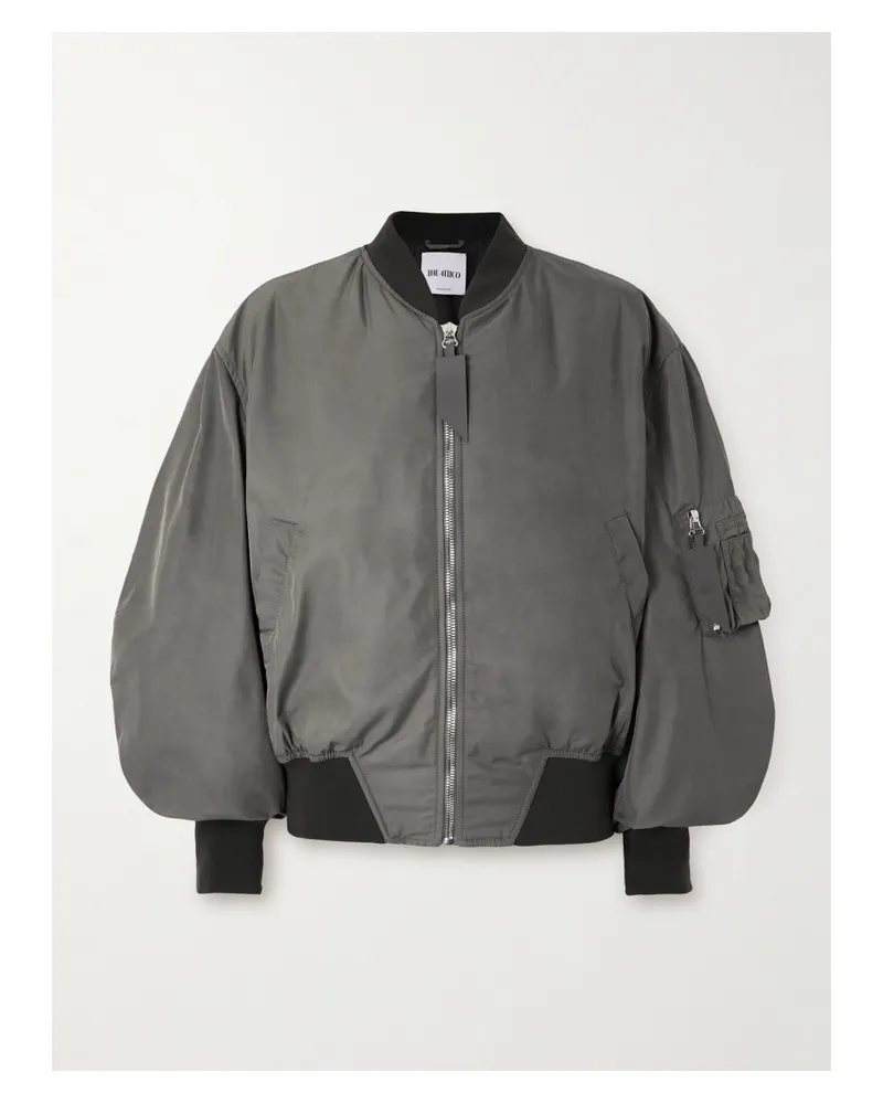 ATTICO Oversized-bomberjacke Aus Twill - Grau Grau