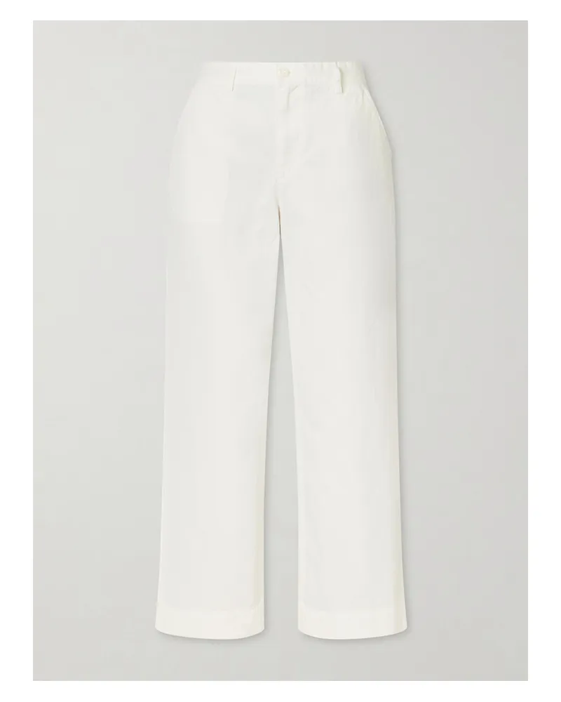 ÉTERNE Benson Cotton-gabardine Straight-leg Pants - Neutrals Neutrals