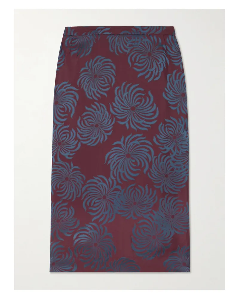 Dries van Noten Midirock Aus Jacquard - Burgunder Burgunder