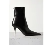 Ashley Leather Ankle Boots - Black