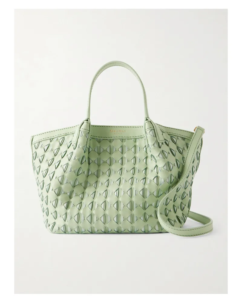 Serapian Secret Mini Woven Leather Shoulder Bag - Green Green