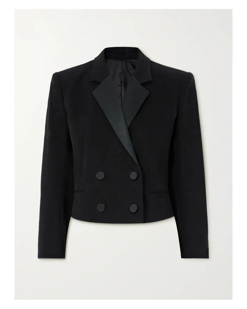 Isabel Marant Hasta Verkürzter, Doppelreihiger Blazer Aus Wolle - Schwarz Schwarz