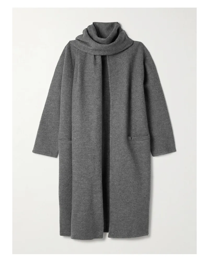 Maria Mcmanus Mantel Aus Merinowollfilz Mit Schaldetail - Grau Grau