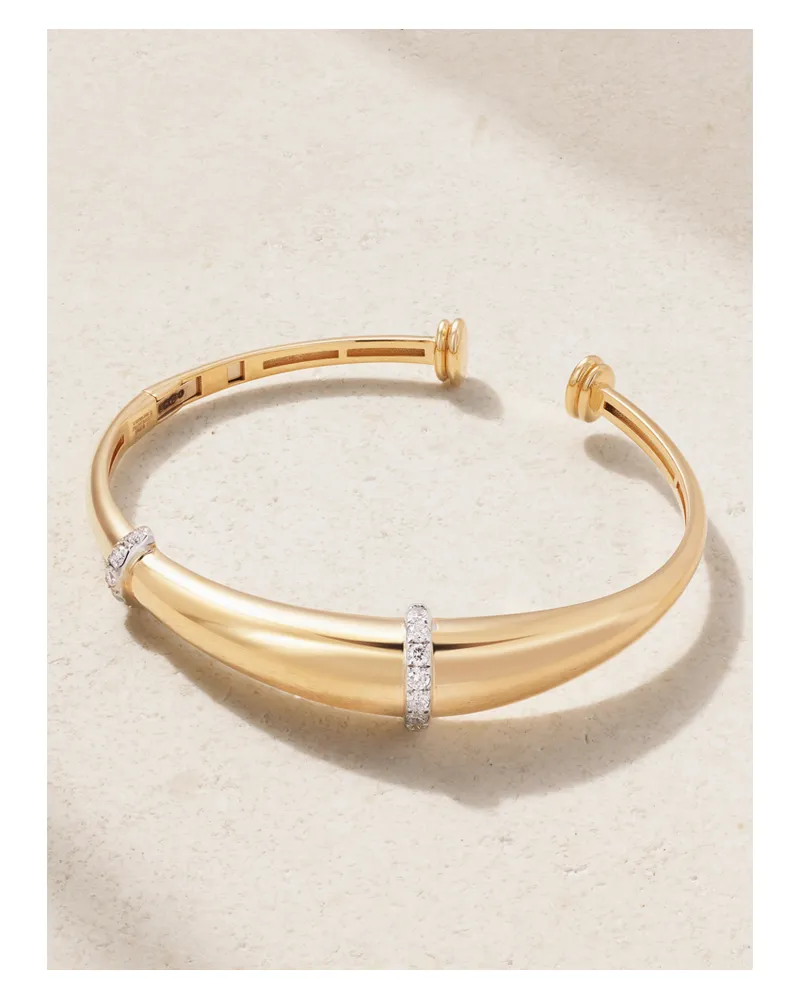 L’Atelier Nawbar Buoy Armreif Aus 18 Karat Gold Mit Diamanten Gold