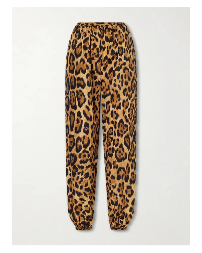 Alaïa Leopard-print Tapered Shell Pants - Animal Print Animal
