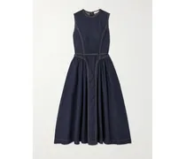 Midi-jeanskleid Mit Gürtel - Blau