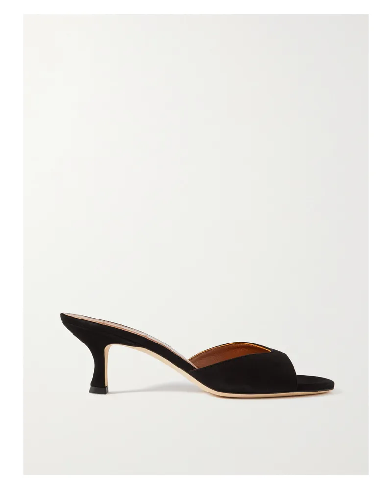 STAUD Brigitte Suede Mules - Black Black
