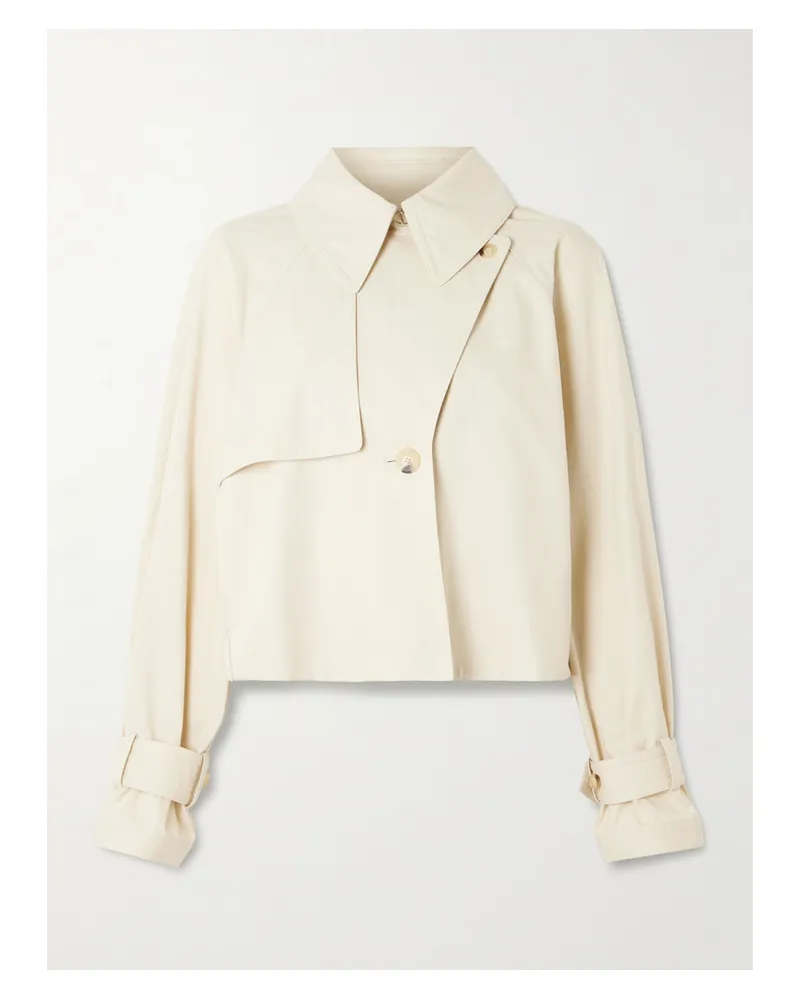 Joseph Suber Cropped Cotton-gabardine Jacket - Neutrals Neutrals