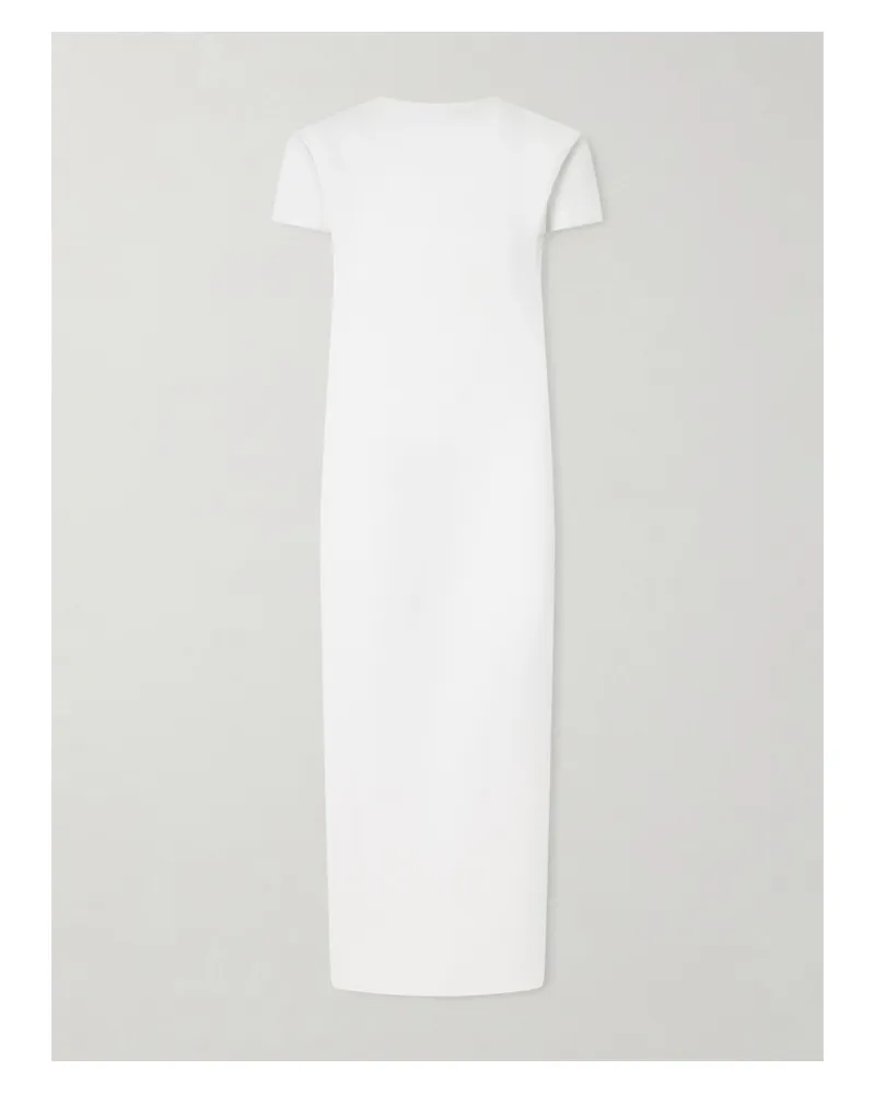 KHAITE Iryl Open-back Draped Crepe Maxi Dress - White White