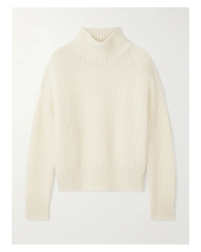Lisa Yang Julina Ribbed Cashmere Turtleneck Sweater - Cream Cream