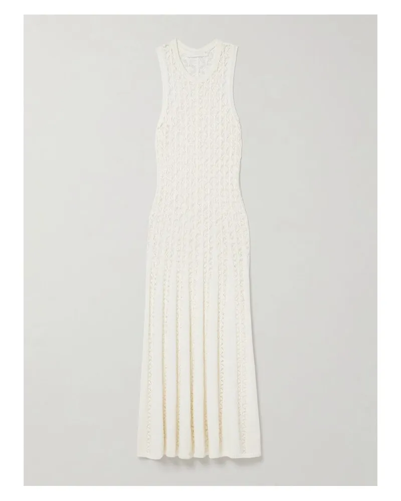 Zimmermann Wylie Maxikleid Aus Baumwolle In Lochstrick - Elfenbein Elfenbein
