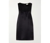 Satin Mini Dress - Black