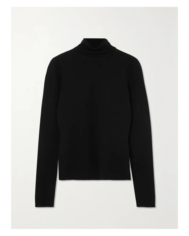 Gabriela Hearst May Wool, Cashmere And Silk-blend Turtleneck Sweater - Black Black