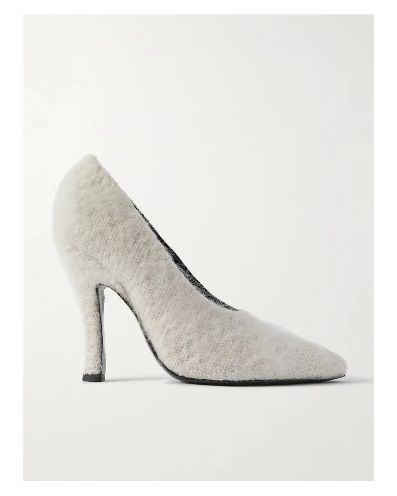 Magda Butrym Pumps Aus Gebürstetem Strick - Creme Creme