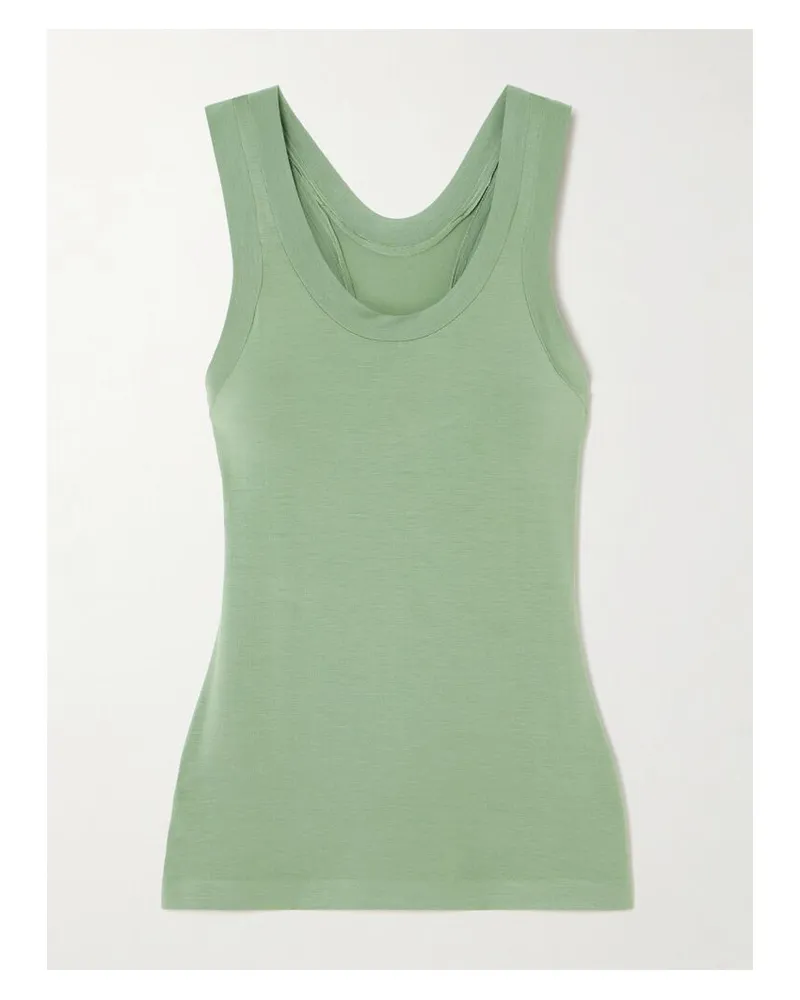 Norma Kamali Tanktop Aus Stretch-jersey Mit Racerback - Grün Grün