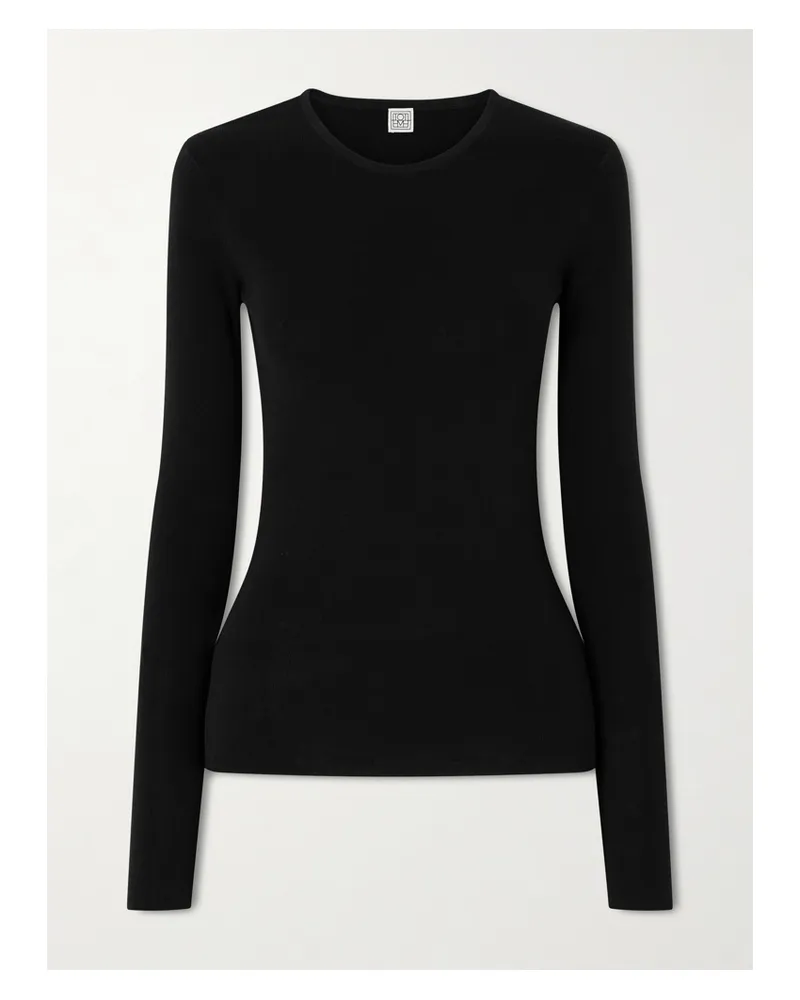 Totême Garderob Organic Cotton-jersey Top - Black Black