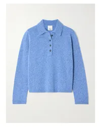 ALLUDE Pullover aus Kaschmir mit Polokragen Blau