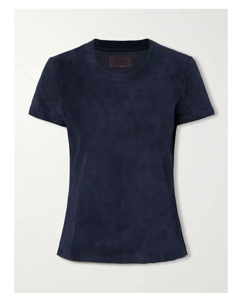 Stouls T-shirt Aus Veloursleder - Blau Blau
