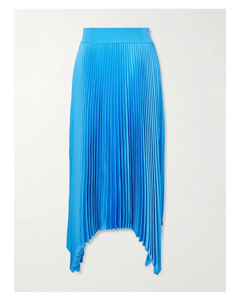 Joseph Ade Asymmetrischer Midirock Aus Plissiertem Satin - Blau Blau