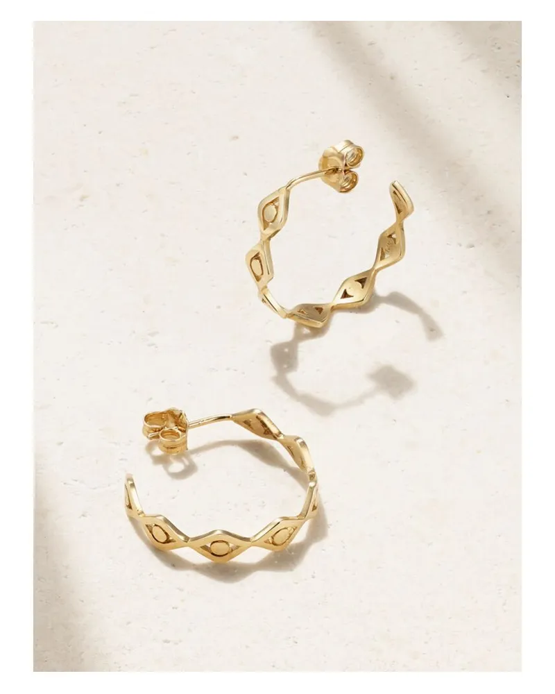 Sydney Evan Medium Evil Eye Creolen Aus 14 Karat Gold Gold