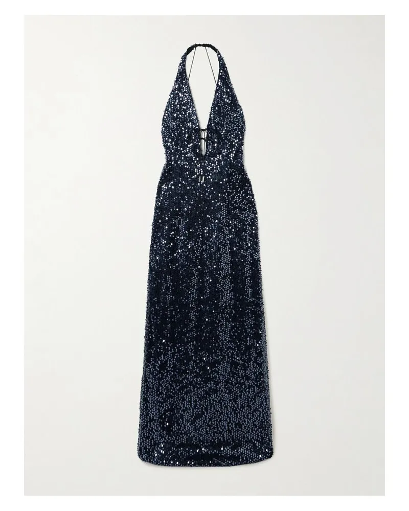 16ARLINGTON Eima Neckholder-robe Aus Tüll Mit Pailletten - Blau Blau