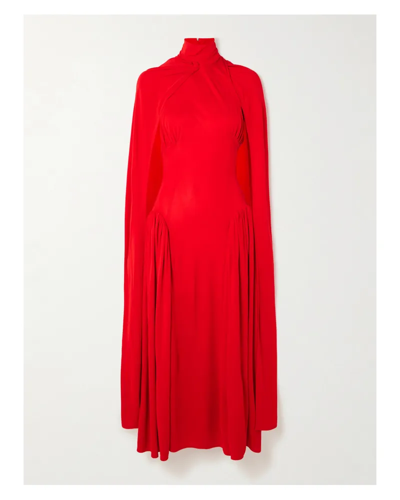 16ARLINGTON Rao Midikleid Aus Stretch-jersey Mit Raffungen Und Rückenausschnitt - Rot Rot