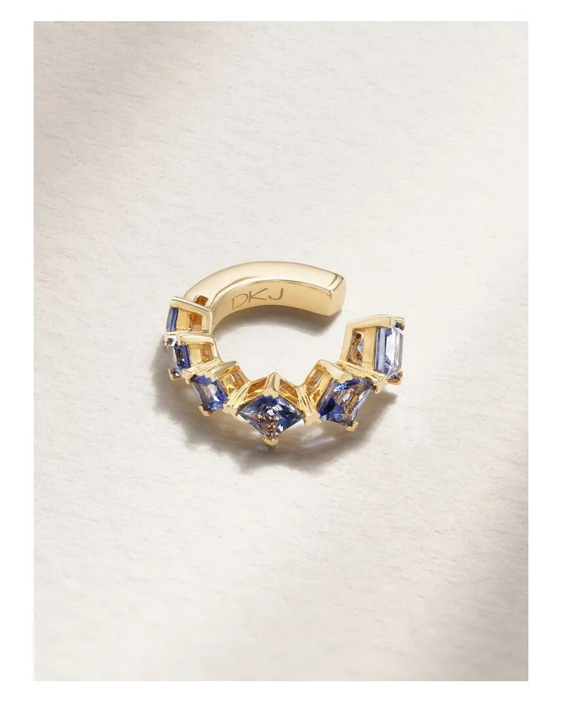 Diane Kordas Ear Cuff Aus 14 Karat Gold Mit Saphiren Gold