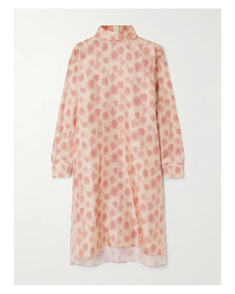 Marni Minikleid Aus Bedrucktem Seidensatin - Pink Pink