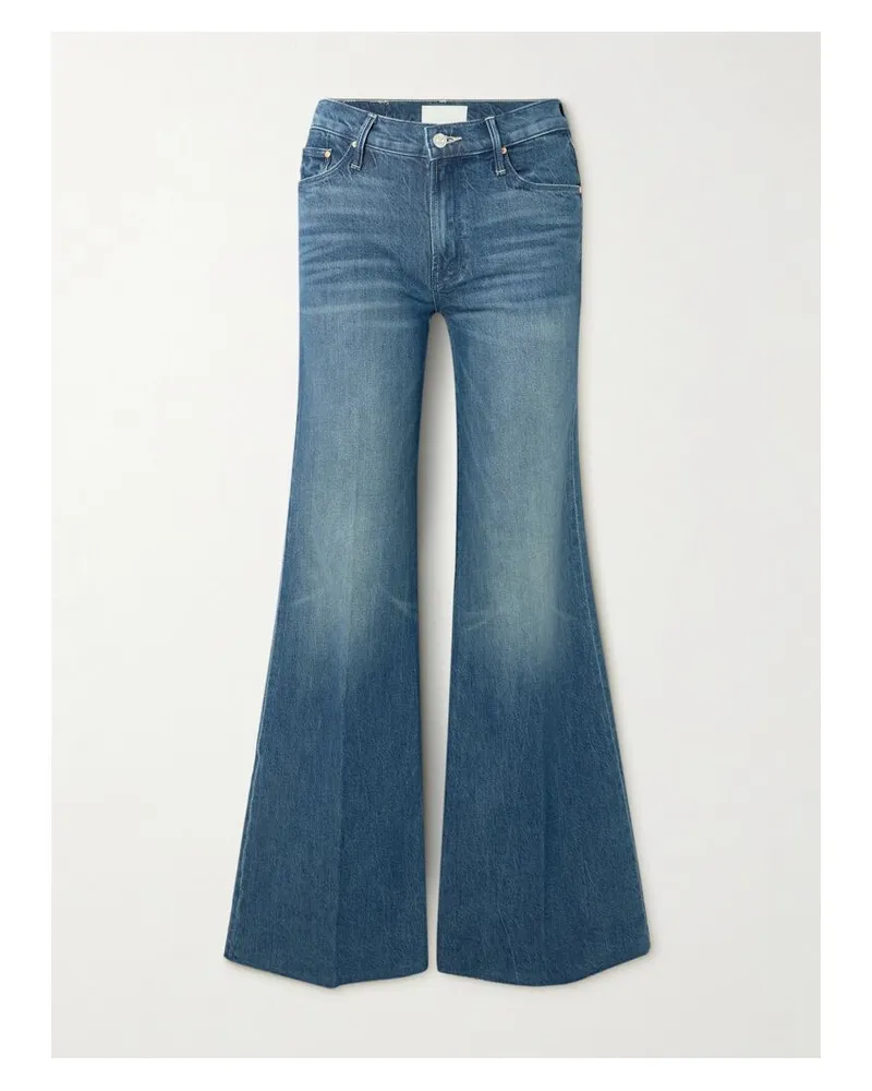 Mother The Twister Sneak Hoch Sitzende Jeans Mit Weitem Bein In Distressed-optik - Blau Blau