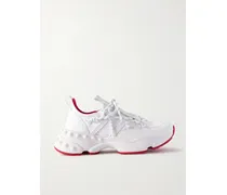 Trailrun Studded Mesh, Leather And Neoprene Sneakers - White