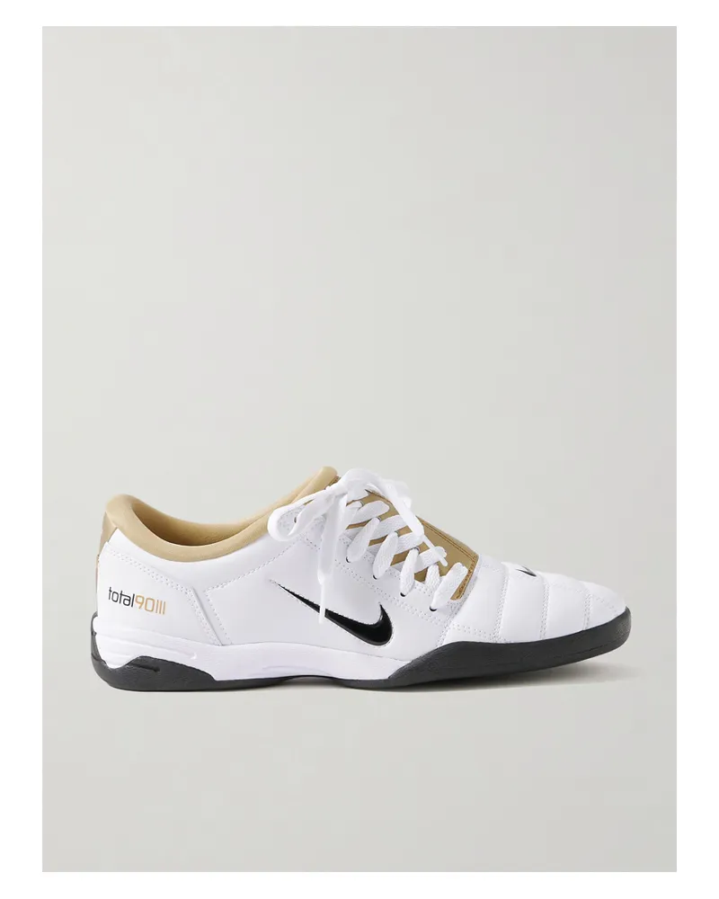 Nike T90 Sneakers Aus Leder In Metallic-optik - Weiß Weiß