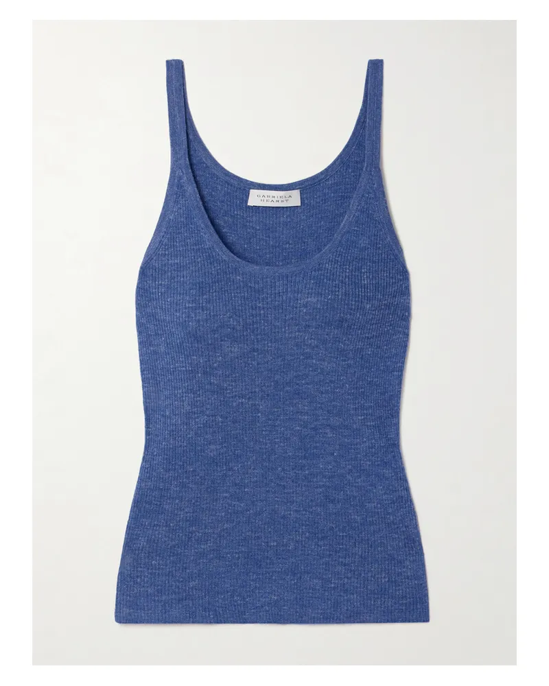 Gabriela Hearst Cinxia Tanktop Aus Einer Gerippten Mischung Aus Kaschmir, Seide Und Hanf - Blau Blau