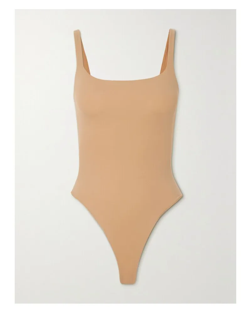 SKIMS Fits Everybody Thong Bodysuit - Ochre – String-body - Neutral Neutral