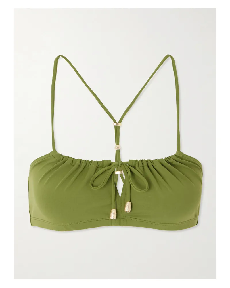Eres Abysses Bikini-oberteil Mit Cut-out Und Verzierungen - Grün Grün